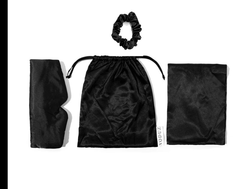 Voduz Slumber Satin Sleep Giftbox Black